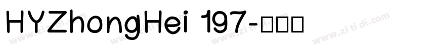 HYZhongHei 197字体转换